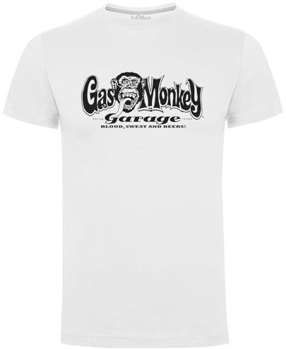 Gas Monkey Garage Herren T-Shirt OG Logo Weiß Gr. XL, weiß