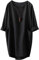 FTCayanz Damen T-Shirt Tunika Kleid Langes Leinenkleider Elegant Langarm Blusenkleid Mini Kleider Schwarz XXL