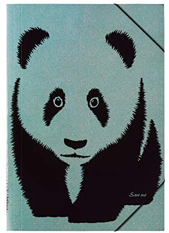 Pagna 21659-17 Gummizugmappe A3 Panda Karton 3 Einschlagklappen, din a3