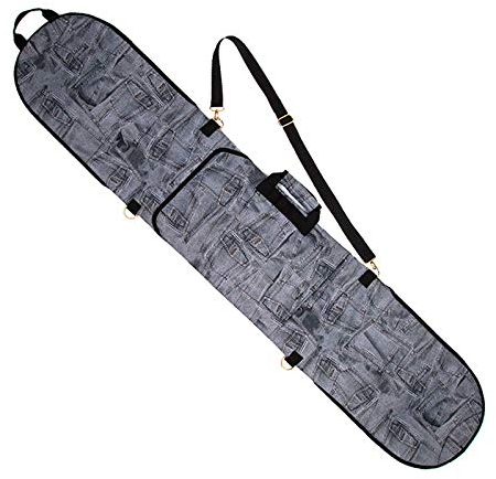 Snowboardtasche Ski-Taschen Mode Denim Furnierbrett Set Knödel Snowboard-Tasche Snowboard Anti-Scratch-Furnier-Schutzabdeckung Einfach Zu Transportieren Und Zu Reisen ( Farbe : Grau , Size : 150cm )