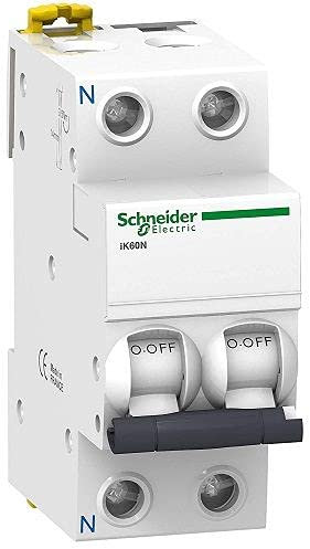 CABLEPELADO Interruptor Automático Magnetotérmico Acti9 iK60N | Normas EN/IEC 60898-1 | 6kA | 1P + N | CURVA C | IP20 | 25A