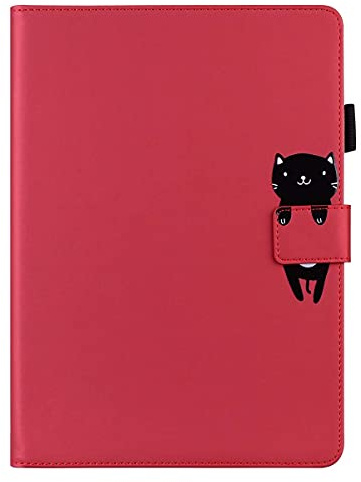 iPad air 2 Hülle, iPad Hülle 6 Generation, Klapp Stoßfeste Schutzhülle mit Ständerfunktion, iPad 5. Generation Hülle, Hülle für iPad 9.7 2018/2017/Pro 9.7(2016), Rot