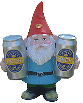 WENDAO Gartenzwerg-Zwerg-Statue Harz Zwergenfigur Trinken Bier Garten Dekoration Figuren Gartenzwerg Statue Deko Skulptur Harz Dekoration Gartenstatuen FüR Außen Wasserdicht Harz (B)