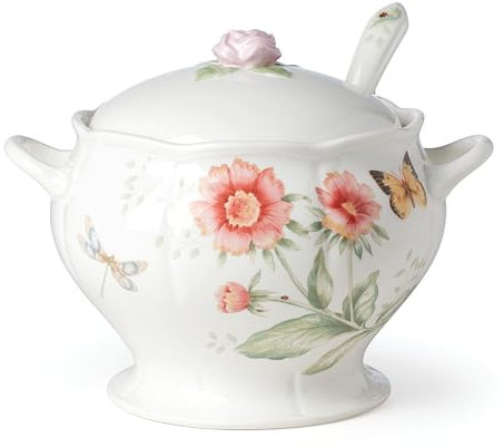 Lenox Butterfly Meadow 2-Piece Tureen & Ladle Set, 5.75 LB, Multi