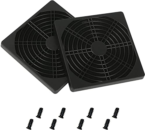 GELRHONR PC Gehäuselüfter Staubfilter, 80mm Gehäuse Lüfter Mesh Netzabdeckung, Computer Staubdichter Lüfterschutz Abdeckung Grill Mit Schrauben - Schwarz (8cm)
