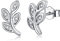 Ohrstecker Silber 925 Gold Rosegold Blätter Zweig Kleine Ohrringe Silber Schmuck Geschenke für Freundin Mädchen