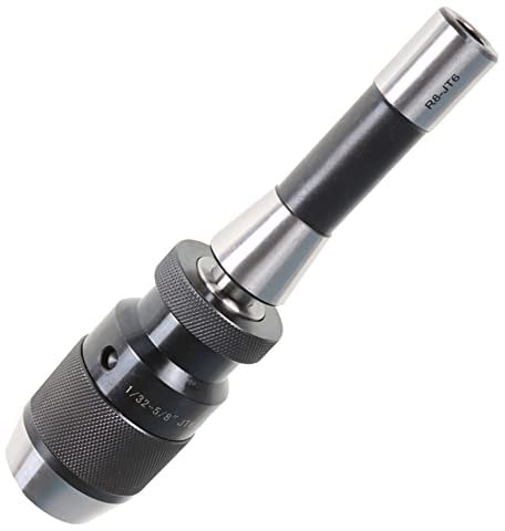 kimllier Self-tightening Keyless Drill Chuck 1/32-5/8 Inch Clamping Range 0.005 Inch Accuracy Heavy Duty Drill Chuck with R8 Shank Adapter Fit for CNC Lathe Milling Drill Machine