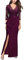 MISSMAY Women's Vintage Floral Lace Ruffle 3/4 Sleeves Evening Party Formal Long Dress (Small, Burgundy)