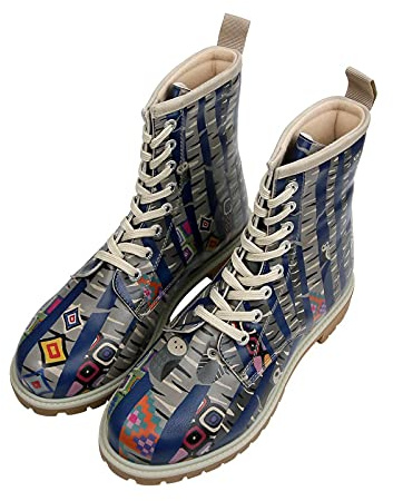 DOGO Damen Lange Stiefel Fashion Boot, Mehrfarbig, 41 EU
