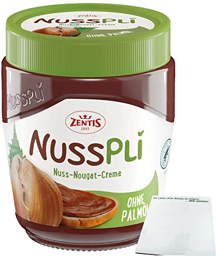 Nusspli Nuss-Nougat-Creme ohne Palmöl (300g Glas) + usy Block