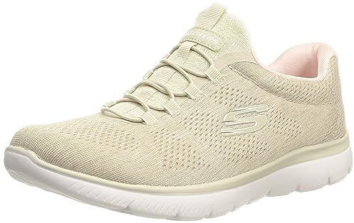 Skechers Summits Fun Flare, Zapatillas Mujer, Taupe/Pink=tppk, 38.5 EU Ancho