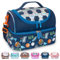 PinkSheep Bolsa de almuerzo aislante para niños Double Decker Cooler Bolsa grande para niños, Niñas, Hombres, Mujeres, con Correa Ajustable, Fútbol