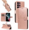 SRISHP Cover per Samsung Galaxy S22 Ultra, Magnetica Cover a Libro con Slot per Schede, Custodia in PU Pelle Portafoglio per Galaxy S22 Ultra, Oro Rosa