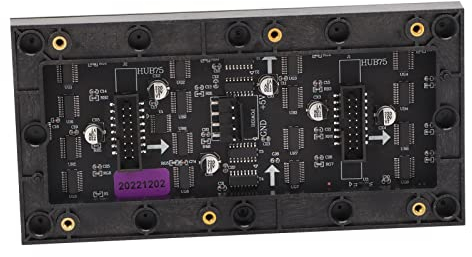 Goshyda RGB-LED-Matrix-Panel, Vollfarbiges LED-Matrix-Panel-Anzeigemodul, 64 X 32 Pixel, 6,3 X 3,1 Zoll Digitales LED-Modul, 2,5 Mm Abstand, Einstellbare Helligkeit, für Controller-Anzeige