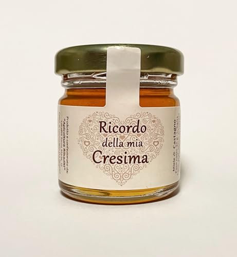 20 vasetti miele, bomboniere ricordo della mia Cresima.