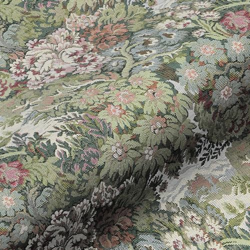 Möbelstoff El Greco 525 - Gobelin Blumenmuster Meterware Blumen Polsterstoff Jacquard zum Nähen