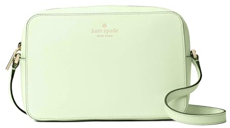 Kate Spade New York Harper Umhängetasche aus genarbtem Leder, Olivgrün, hell, Large