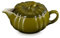 Le Creuset Stoneware Pumpkin Gravy Boat with Lid, 14 oz., Olive
