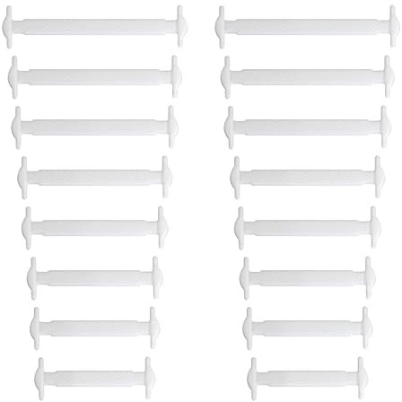 Yusimu No Tie Lacets Élastiques Imperméables en Silicone – Sans Nœud pour Enfants et Adultes, Compatible avec Chaussures de Sport, Sneakers, Bottes - Blanc