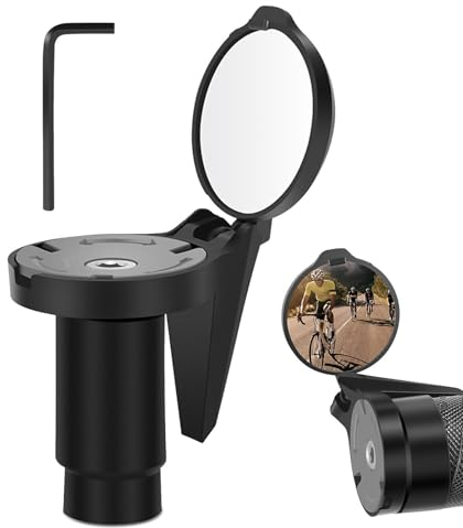ycezw Fahrrad-Lenkerstecker-Reflektor, Fahrrad-Rückspiegel-Reflektor | Lenkerstopfen Rückspiegel | Verstellbarer Fahrradreflektor mit klarer Sicht für Fahrten im Freien, Radfahren in der Stadt und