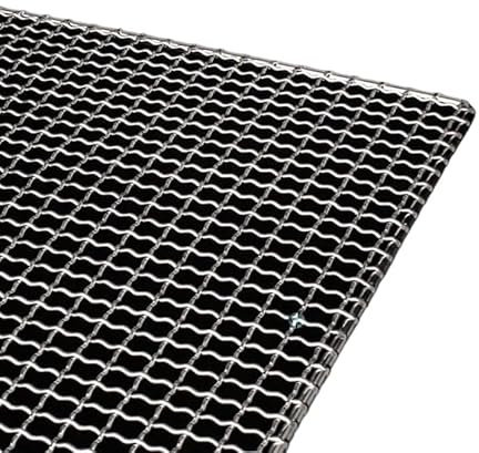 KXAOXGRC Edelstahl Mesh BBQ Grillrost Gitterrost Drahtgeste Quadratischer Grill 304 Edelstahl Mesh Grills Rost Gitter Draht Rack Carbon Kochen Backen Net Barbecue(40x35cm)