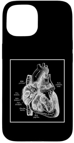 Kardiologie Herz Anatomie Grafik Hülle für iPhone 15