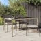 Iiaky Mesa jardín Vidrio Templado ratán Mesa De Jardin Rattan sintético Mesa PequeñA Terraza 150x90x75 cm Beige