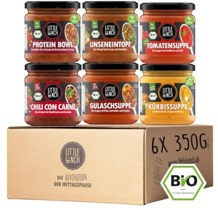 Little Lunch Bio Herzhafte Klassiker Box, Vegan, Multicolor | Suppen & Eintöpfe | 6x350g