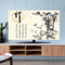 Hixingo Cubierta Antipolvo TV, Patrón Bambú Verde 3D Cubierta Antipolvo Television 32-80inch Funda para Televisor Elástico Universal Cubierta de TV Protector TV (40-43inch,Estilo Chino)