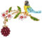 Mode Strass Brosche Nette Früchte Vogel Broschen for Frauen Emaille 2-farbe Schönheit Vogel In Blume Zweig Party Büro Brosche Pin Geschenk(BLACK)