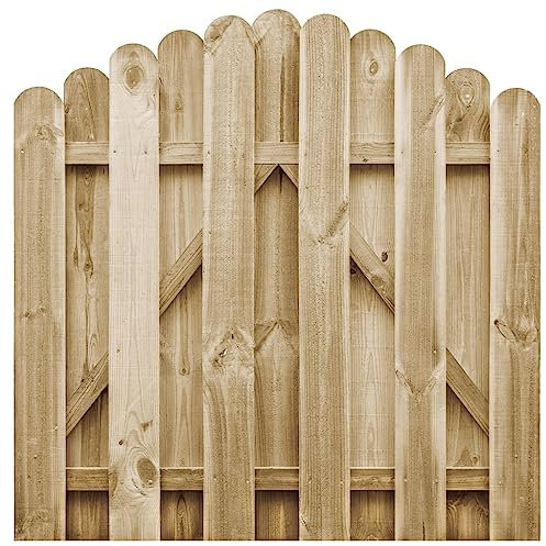 Xichuzi Puerta de jardín de Madera de Pino impregnada 100x100 cm, Puertas para Jardin, Puertas De Exterior, Valla Jardín, Rejas para Puertas De Entrada