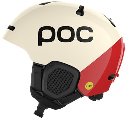 POC Unisex Fornix Bc Ski helmet, Rouge/Blanc, M-L (55-58cm)