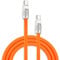 chubby cable Chubby 2.0 USB C to USB C Fast Charging Cable 240W Durable Soft Silicone Type C Cable Extra Thick Phone Charger Cord Data Transfer Cord, Orange, 6.6FT