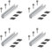 Solarmodul-Schienensystem für trapezförmige Dachlösungen, Aluminium-Design mit gebohrten Profilen (4 Set)