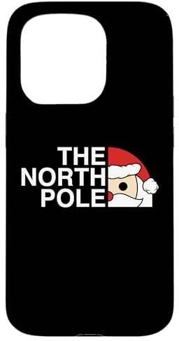 Funny Santa Face Christmas Parody The North Pole Case for iPhone 15 Pro