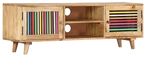Generico Mobile Porta TV 120x30x40 cm in Legno Massello di Mango,Mobili,Mobili TV-249864