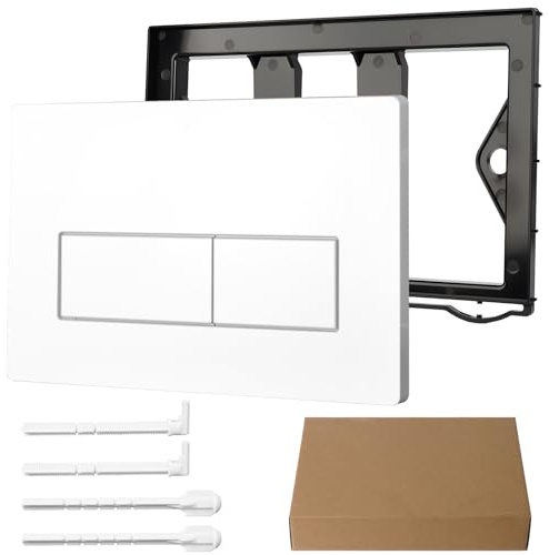 SUPRBIRD Plaque de commande WC,Plaque de rechange pour double chasse d'eau,Pièce de rechange pour réservoir d'eau,Compatible avec les panneaux de chasse Geberit Sigma 01/20/30/50 et UP 300/320