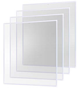 empasa Insektenschutz Fliegengitter Fenster Basic Alurahmen 80 x 100 cm - 4er SET
