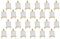 BRUBAKER 24er Set Mini Staffeleien mit Leinwand - Holz Tischkartenhalter - 12,5 cm Fotohalter Kartenhalter Platzkartenhalter - Kleine Tischdeko inkl. Mini-Leinwand Keilrahmen für Hochzeit Party
