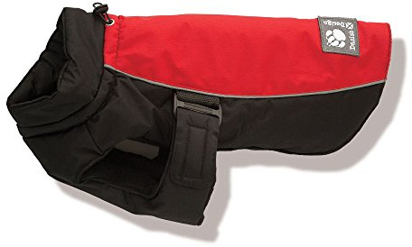 Danish Design Red Sports Machine Washable Adjustable Fastening Light Reflective Luxe Dog/Puppy Coat 16 Inch 40 cm