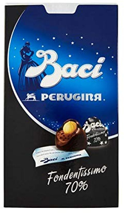 Perugina Baci Pralinen mit dunkle Schokolade 70% Füllung Box 200g