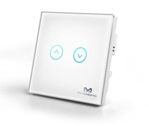 MCO Home Z-Wave Glas-Touchpanel für Rollladen , kabellos, UK-Norm, MH-C321