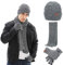 Neusky Mütze, Schal und Handschuhe im 3er-Set (Vintage 3er-Set Grau)