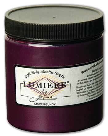 Jacquard Lumiere Peinture acrylique métallique Bordeaux 237 ml