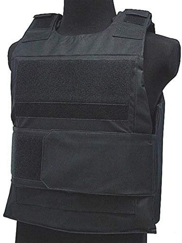 Sports Vest Down Body Armor Plate Tactical Carrier Vest CB Camo Woodland Hunting Vest Waistcoat (Color : Noir)