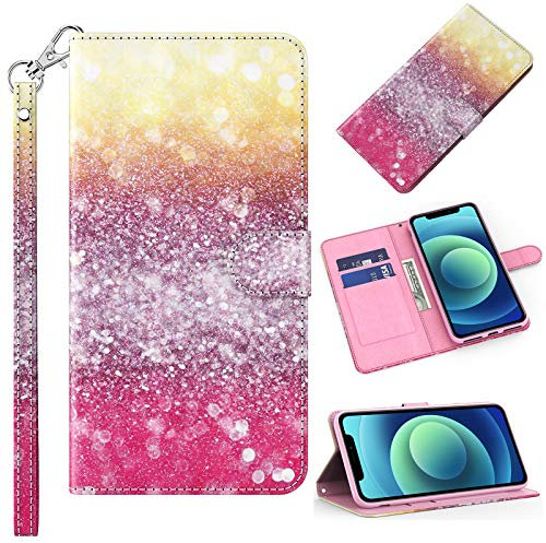 GLANDOTU Apple iPhone 7 Plus/6s Plus/6 Plus/8 Plus Case Flip Wallet PU Leather Cover with Magnetic Button Standing Funstion Full-Body Protective Phone Cases - Gradient