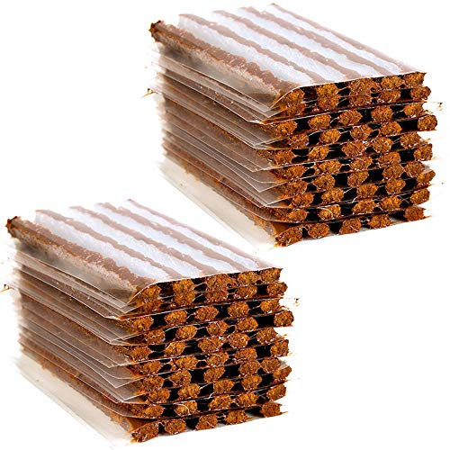 ETOPARS 100 pièces Réparation de Pneus sans Chambre Bande Crevaison Kit Cordes Prise Courant Caoutchouc Outil Rétablissement Voiture 100mm x 6mm