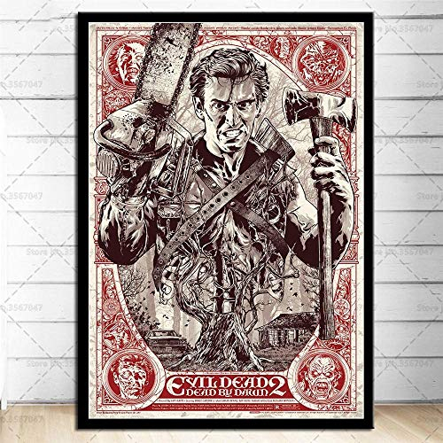 Bilder,Poster,Kunstdrucke,Kunstplakat, The Evil Dead Klassischer Horrorfilm Leinwandmalerei Retro Wandbilder Drucke, Für Wohnzimmer Home Decor, Poster Vintage Film,Wanddeko_40X60Cm