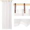 Schlaufenschals mit Lederschlaufen - Vorhänge - Gardinen - Evi - in vielen Farben - 2er Set - 135 x 245 cm, Farbe Wohnen:Weiss_002