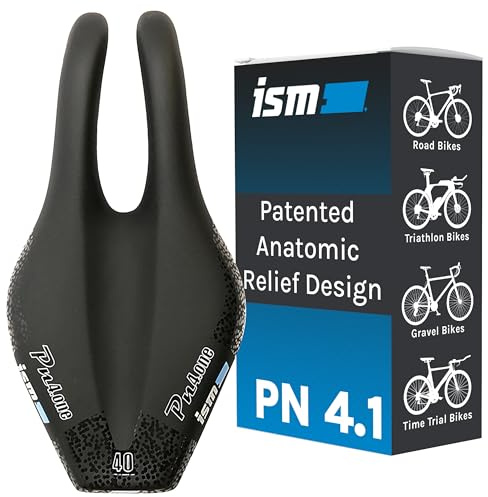 ISM PN Series Gepolsterter Rennradsattel – Professionell gestalteter Noseless Fahrradsitz für Straßen-, Zeitfahr-, Triathlon- und Gravel-Bikes, leistungsstarker Rennradsitz für reduzierte Taubheit